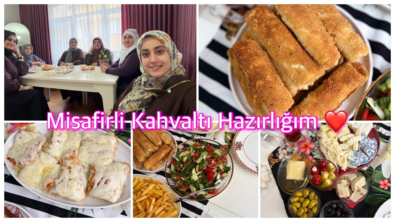 Misafirli Kahvaltı Hazırlığım😋Teyzelerimle Toplandık 🥰💐