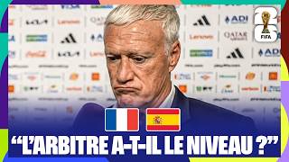 "L'arbitre a-t-il le niveau d'une 1/2 finale ?" - La réaction de Deschamps après France - Espagne