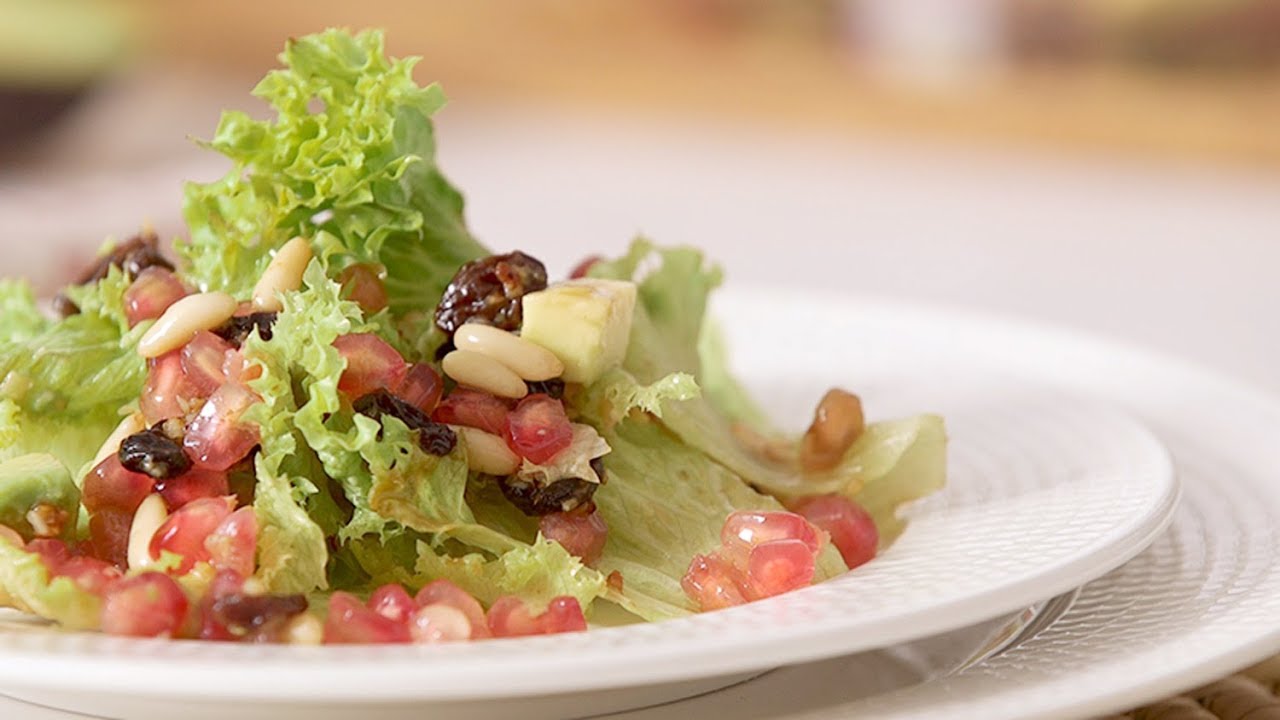 Receta ensalada de escarola con granada