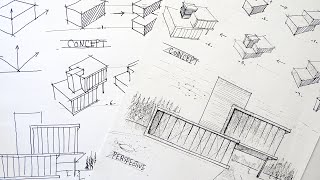 تحليل المشروع المعماري -تحليل الكتلة |CONCEPT -DIAGRAM