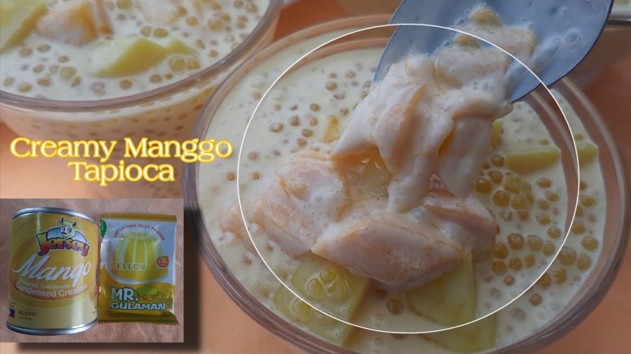 Paano gumawa ng Creamy Mango Tapioca dessert/ konti mangga mo? No
