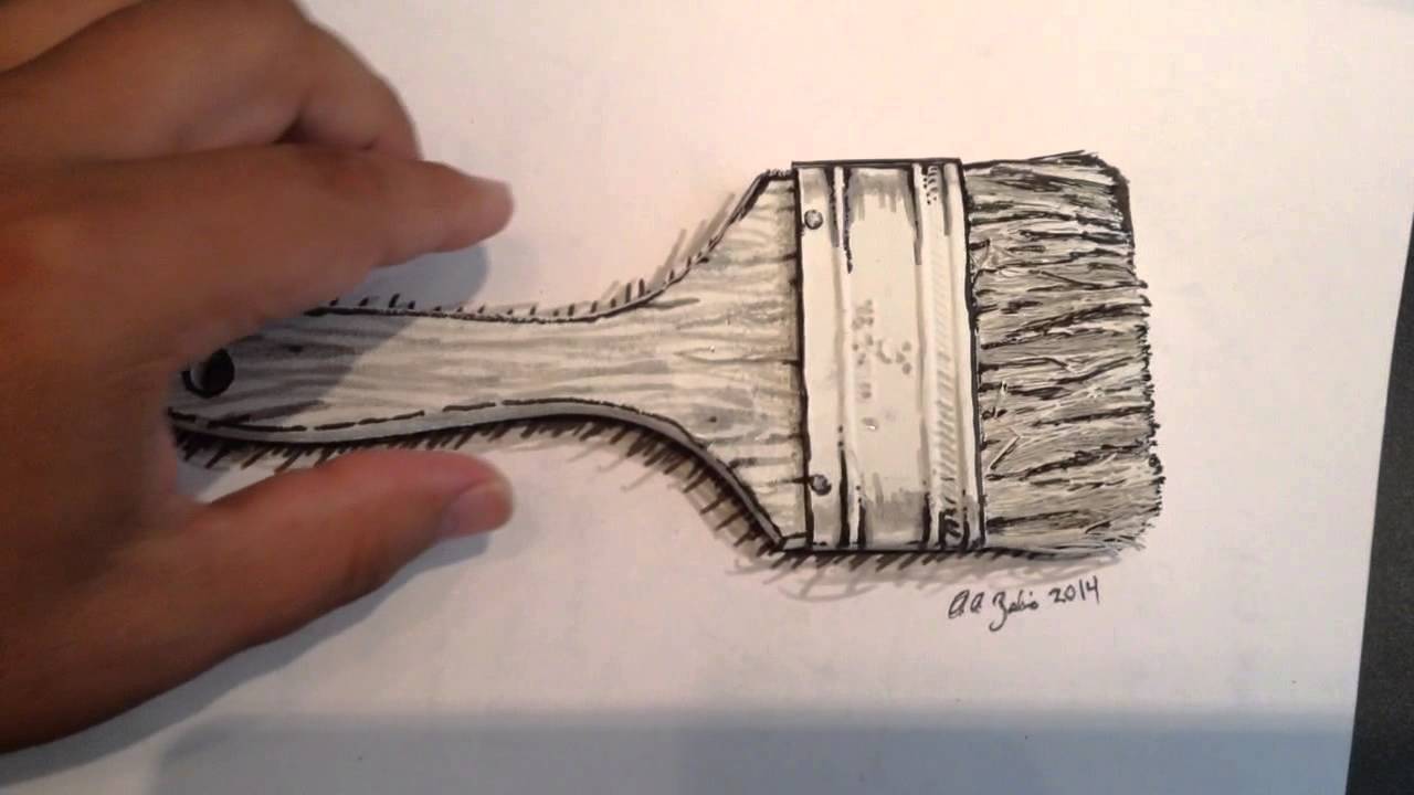 Paintbrush drawing fun - YouTube