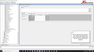 Rockwell : Importing, Exporting And Deleting All Alarms In FactoryTalk