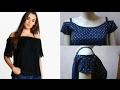 Off shoulder top DIY | Off shoulder dress drafting, cutting and stitching step by step tutorial Off shoulder top DIY | Off shoulder dress drafting, cutting and stitching step by step tutorial