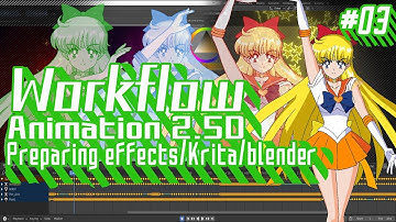 Workflow Animation 2 5D in Krita and blender #03
