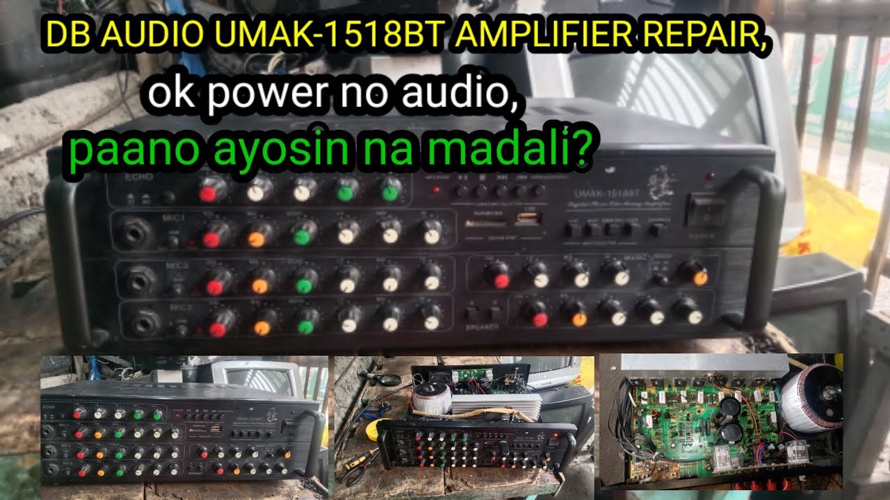 DB UMAK-1518BT, AMPLIFIER, REPAIR OK POWER NO AUDIO,
