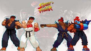 [Street Fighter] Evil Ryu vs Cyber Akuma Fight | 🔥 Street Fighter 2 💥 Epic Fight #streetfighter