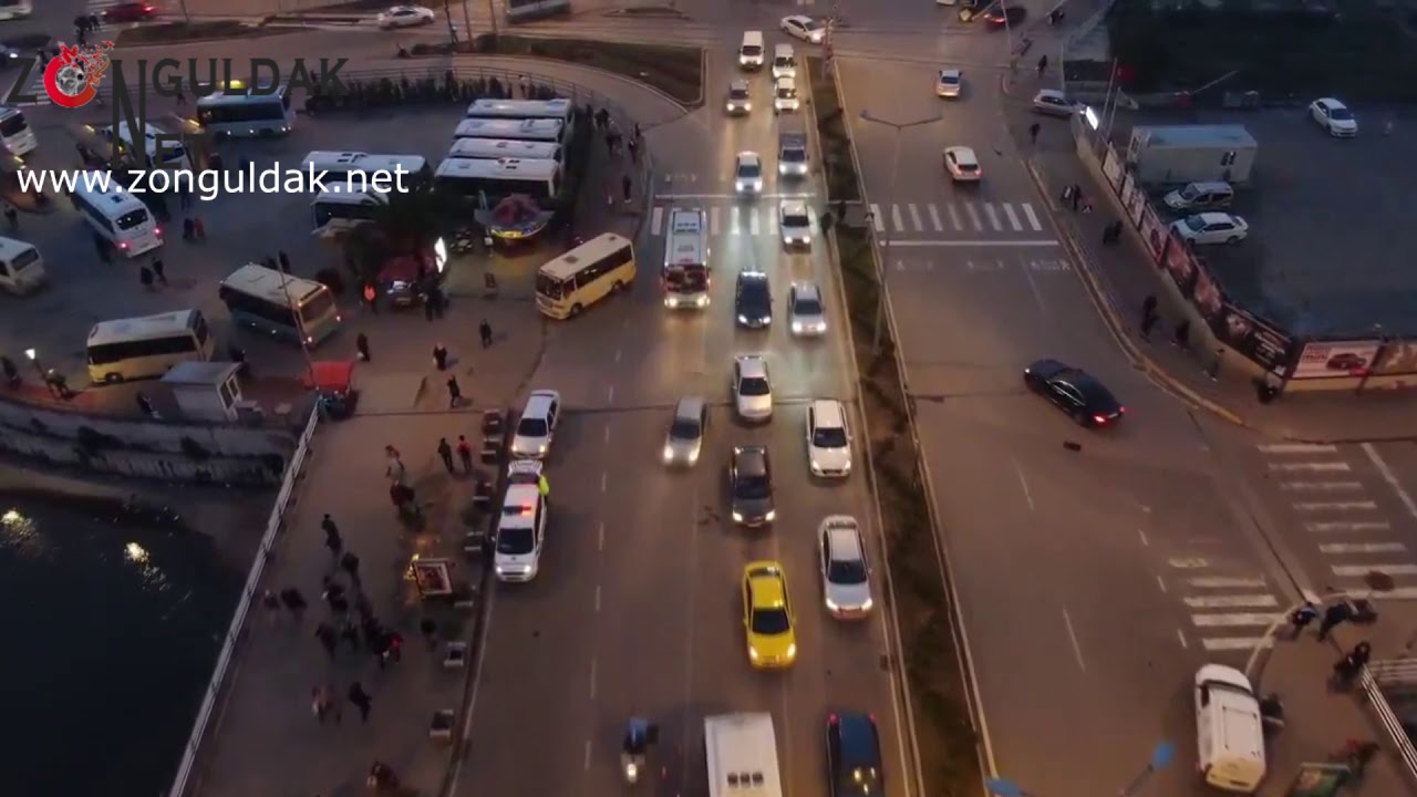 Zonguldak Akşamı Havadan Görüntü