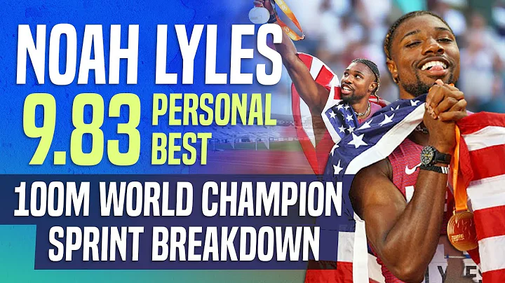Noah Lyles 9.83 Personal Best 100m World Champion Sprint Breakdown #noahlyles #budapest2023