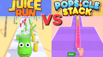 Juice Run Vs Popsicle Stack gameplay #satisfyingames 
