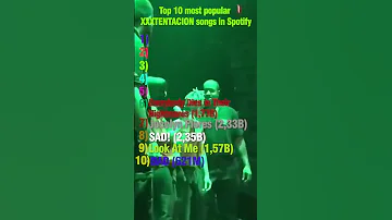Top 10 Most Popular XXXTentacion Songs Xxtenations Top10 Spotify Sad Bad Revenge Flyp 