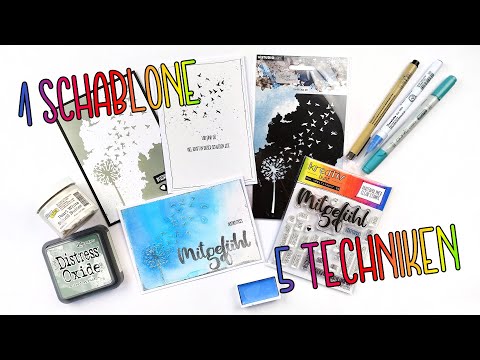 One template - 5 techniques | Backgrounds for card design