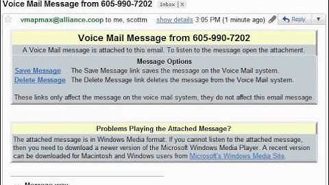 Send Voice Mail Messages to Email