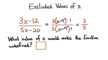 Excluded Values of x - Visualizing Algebra
