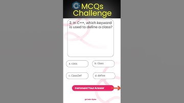 In C++, which keyword is used to define a class? #c++ #cpp #iprogramming #shorts