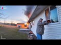 Officer Rushes Into House Fire to Rescue Two Trapped Women