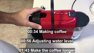Nespresso Inissia machine, How to use it, including adjusting water level per cup
