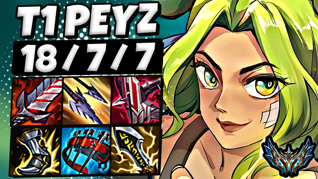 T1 Peyz Zeri vs Jinx [ ADC ] Rank #1 Korea Challenger Patch 26.3