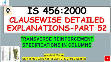 IS:456 Code Clause-wise Detailed Explanations||Transverse Reinforcement in Columns||PART-52