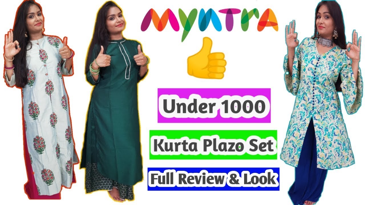 party wear kurta set on myntra