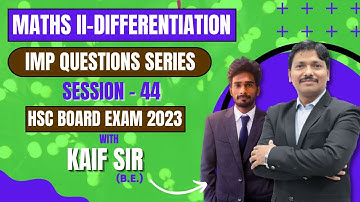 Imp Q Series : 1.Differentiation - Maths 2 | HSC Board Exam 2023 | Session 44 | Dinesh Sir