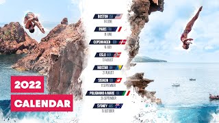 2022 Season Calendar 🗓🌍 Red Bull Cliff Diving World Series