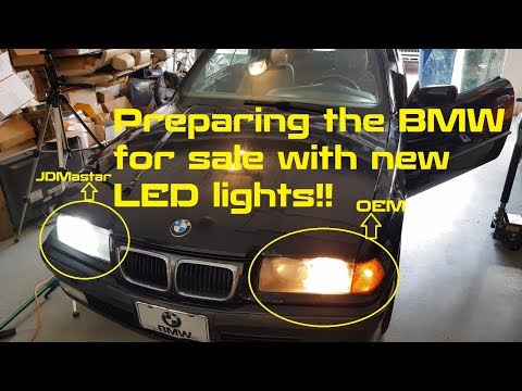 BMW DIY इंस्टाल: JDMastar NX 9006 LED लाइट्स ट्यूटोरियल 328ic E36 (1990 से 1999) पर