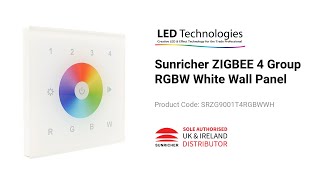 Sunricher ZIGBEE 4 Group RGBW White Wall Panel