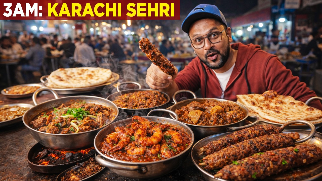 3AM Sehri in Karachi Malir | Mutton Karahi, Paya & Chapli Kabab Street Food