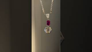 Diamond and Ruby Necklace on RomanovRussia.com #jewelry #jewellery #diamond #ruby