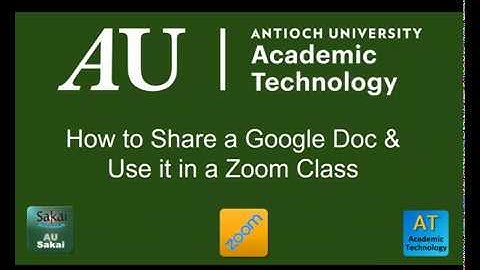Using Shared Google Docs in Zoom