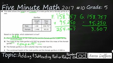 5th Grade STAAR Practice Adding and Subtracting Positive Rational Numbers (5.3K - #4)