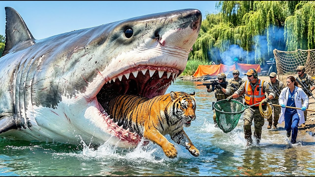 Heroic rescue team fought to save the helpless mother tiger from the ...