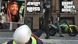 ROBBING A JEWELRY STORE IN GTA 5 TO PAY OFF OUR DEBT