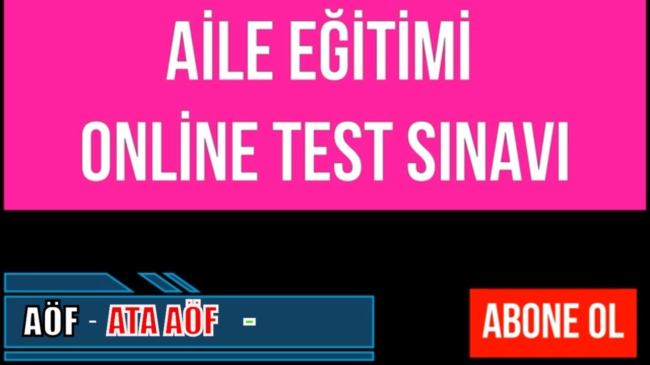 Aile Eğitimi Online soru ve Cevapları (Çocuk Gelişimi)