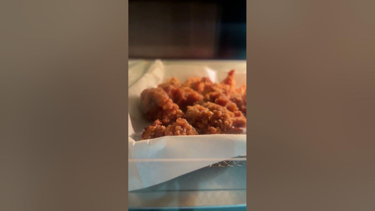 먹다남은치킨 에어프라이어 바삭하게 데우기 간장후라이드 비주얼 - Youtube