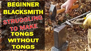 Beginner blacksmith - Struggling to make tongs without tongs.