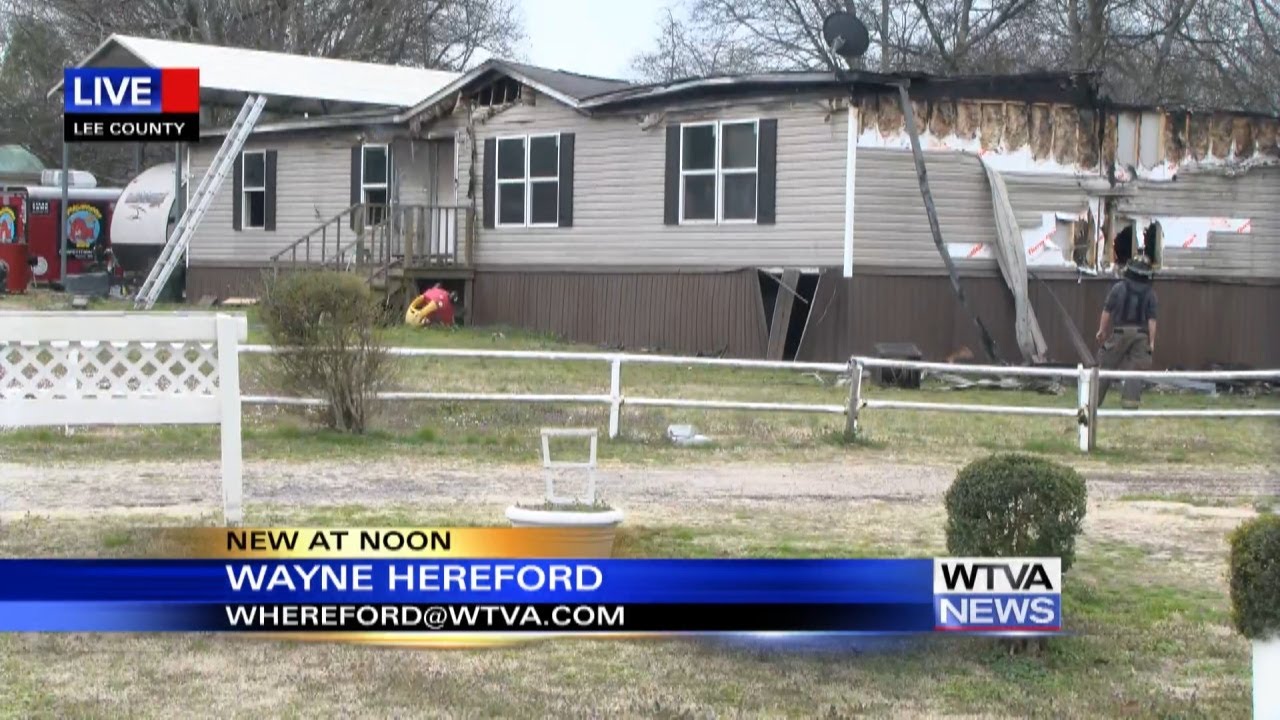 No injuries in mobile home fire in Lee County - YouTube