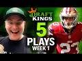 Top 5 DraftKings DFS Picks Week 1 🏈