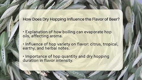 How Does Dry Hopping Influence the Flavor of Beer? | The Pint Guy