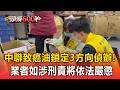 中聯致癌油鎖定「3方向」偵辦！業者如涉刑責將依法嚴懲【頭條600秒】