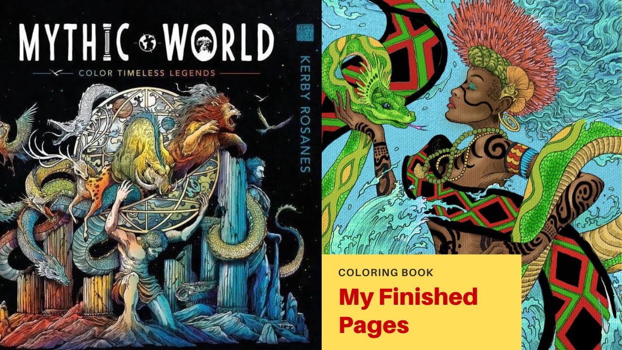 Kerby Rosanes: Mythic World. My Completed Coloring Book Pages