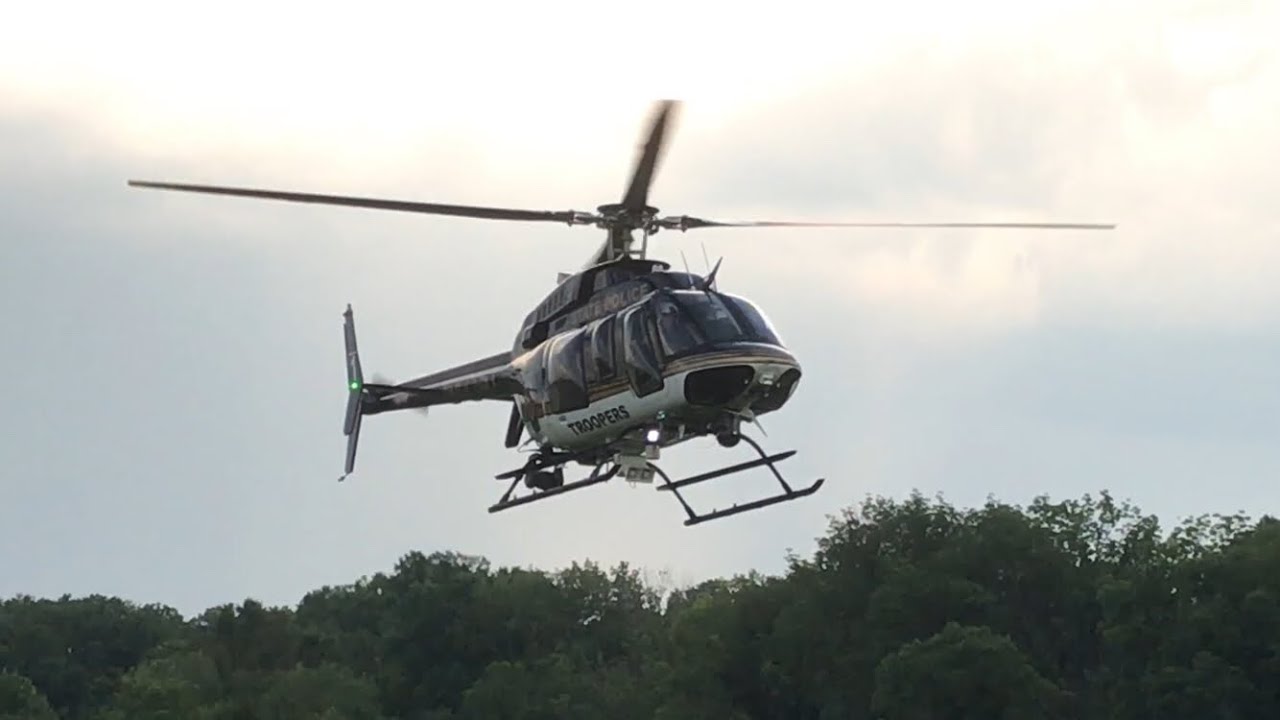 Pennsylvania State Police Helicopter Landing & Taking Off With Siren 8