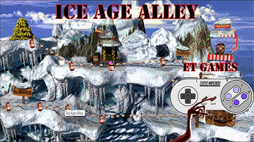 Donkey Kong Country 101% - Ice Age Alley - COMPLETE MAPS WITH ALL ITEMS (COM TODOS OS ITENS)