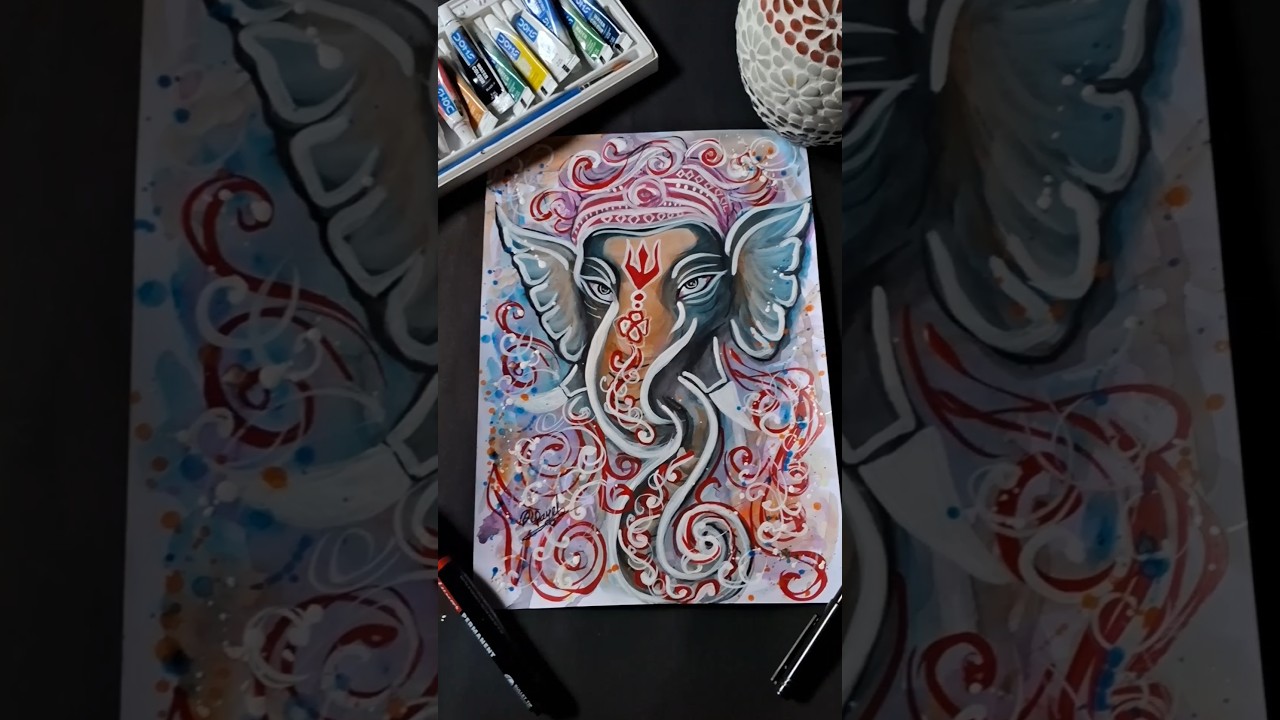 Shree Ganesha art it's an imaginary art 🎨 ✨️ 