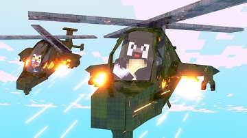 Minecraft: HELICOPTERS Mod Showcase! (Attack Helicopter, Scout, Transportation)