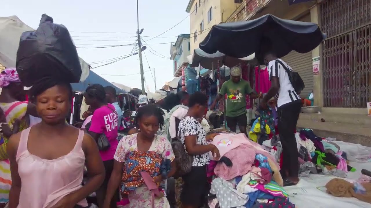 CHEAP AFRICAN CLOTHING MARKET GHANA ACCRA KANTAMANTO