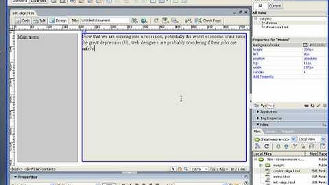 Dreamweaver CS3 - CSS Layouts Part 3