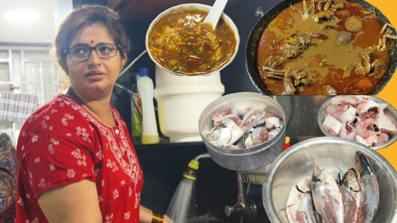 ଏତେ ସାରା ମାଛ କଙ୍କଡ଼ା ଧରିକି ଆସିଛନ୍ତି କୋଉଠି ରଖିବି ସବୁ କେତେ ଖାଇବୁ?ରାତିରେ egg tomato drop soup କରିଲି