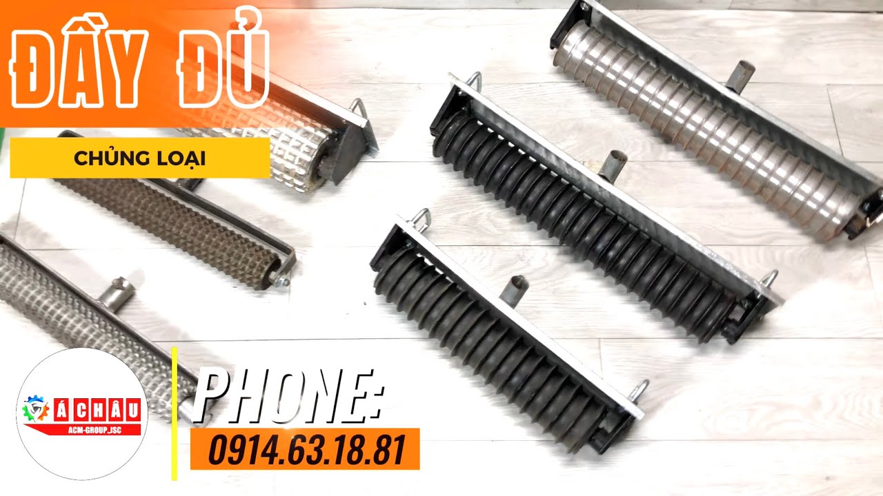 6 loại RULO LĂN GAI LĂN NHÁM BÊ TÔNG, CON LĂN BÁNH XE TẠO NHÁM BÊ TÔNG ...